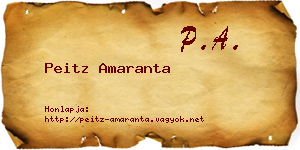 Peitz Amaranta névjegykártya